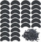 30PCS Heel Plates, Black Heel Taps Rubber Tips Sole Repair Pad Replacement with Nails