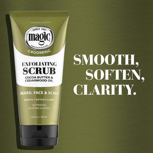 Softsheen-Carson Magic Shaving Beard Grooming Kit for Men, Cedarwood Oil Beard Butter, Scrub and Cleanser Gift Set