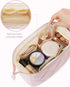 Telena Puffer Makeup Bags for Women - Nylon Puffy Makeup Organizer Case, Travel Essentials