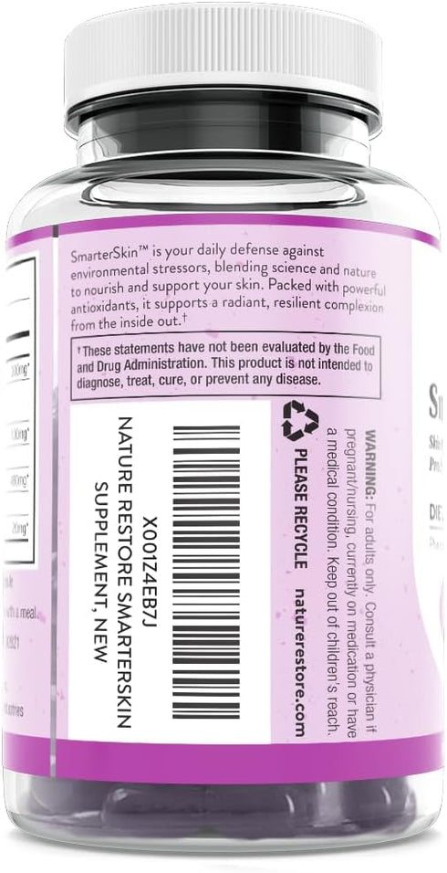 Smarter Skin Triple Combination of Polypodium Leucotomos Extract, FloraGLO, Verbasnol, 60 Vegan Capsules