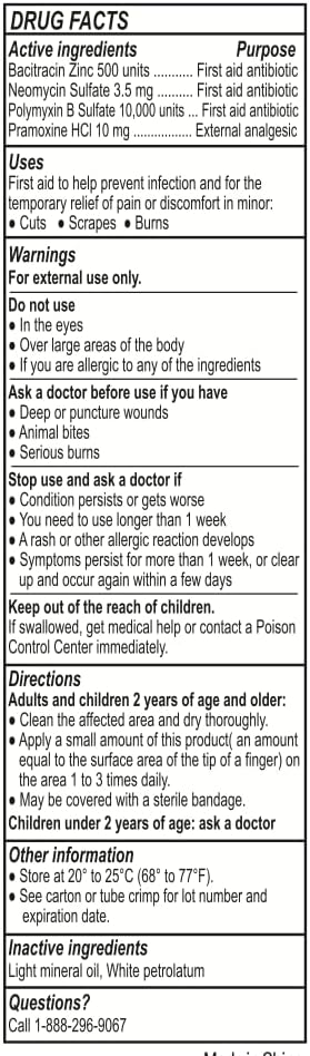 Globe Dual Action Burn Relief & First-Aid Antibiotic Ointment, 24-Hour Infection Protection with Maximum Strength Pain