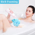 Bath Loofah Shower Sponge Body Back Scrubber, Soft Mesh Shower Puffs, Exfoliating Loofa for Women & Men (Pack of 4,