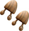 Qintreesify 2 Pcs Brown Natural Sandalwood Scraping Massage Tool Facial Eye Massage Tool
