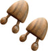 Qintreesify 2 Pcs Brown Natural Sandalwood Scraping Massage Tool Facial Eye Massage Tool
