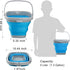Collapsible Mop Bucket and Ice Bucket - 5L (1.3 Gallon) Portable Silicone Dust Mops Bucket for Household Cleaning
