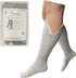 Closed Toe Gray 15-20 mmHg Zipper Compression Calf Circulation Leg Sock, 3XL