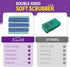 Heavy Duty Non-Scratch Double Sided Soft Scrubber, 3 Pcs Dish Scrubber for Dishes & Pots