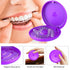 ARGOMAX 2 PCS Purple Thin and Light Aligner Case, Magnetic Closure Retainer Holder, Easy to Carry
