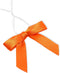Bright Creations 100 Pack Orange Twist Tie Bows for Treat Bags - 3" Small Satin Ribbons for Craft Decoration and Gift