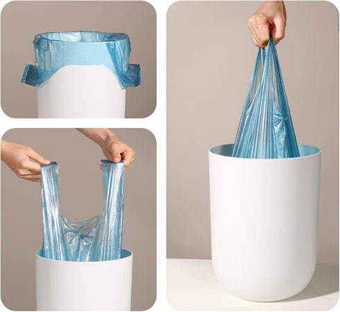 2-3 Gallon Tear-Free Small Trash Bags, 150 Counts, with Handles, Unscented for Bathroom Kitchen