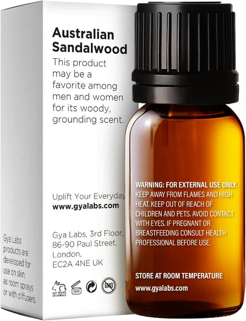 Set Set 2x10ml Australian Sandalwood & Rose Otto Essential Oils for Skin - Aromatherapy Grade Essential Oils - - Gya
