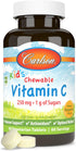 Carlson Kid's Chewable Vitamin C, 250 mg, 60 Vegetarian Tablets, Immune Support, Tangerine