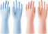 COOLJOB 2 Pairs Rubber Gloves: Medium Waterproof Household Gloves for Kitchen Bathroom, Cotton Lined, Orange & Blue