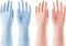 COOLJOB 2 Pairs Rubber Gloves for Dishwashing - Cotton Lined Waterproof Household Gloves for Kitchen and Bathroom