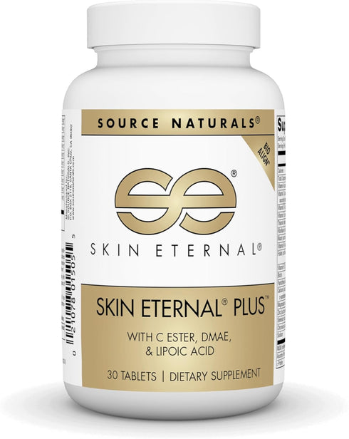 Source Naturals Skin Eternal Plus, 30 Tablets with C Ester, DMAE & Lipoic Acid