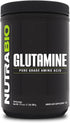 NutraBio Pure L-Glutamine Powder - 500 Grams - Muscle Recovery Supplement, No Additives or Fillers