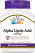 21st Century Healthcare Alpha Lipoic Acid 200 mg, 60 Count Vegetarian Capsules for Antioxidant Support