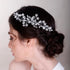 Teardrop Flower Crystal Hair Comb for Women, Cute Crystal Comb for Bride in RED