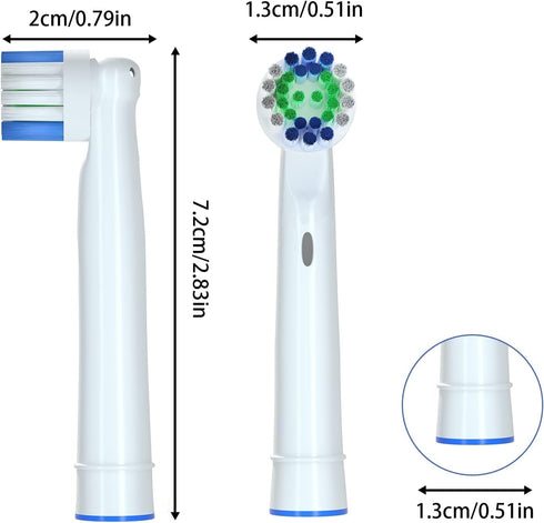 Electric Toothbrush Replacement Heads Compatible with Oral-B, Soft Bristles, 16 Pack