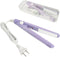 Mini Hair Straightener 2 in 1, Ceramic Tourmaline Flat Iron for Straight and Curly Hair - Purple