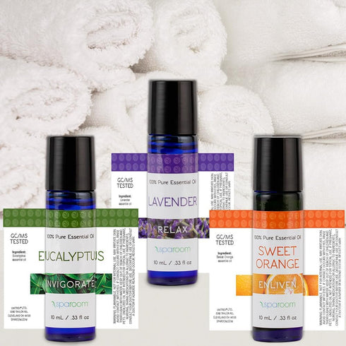 SpaRoom Aromatherapy 100% Pure Essential Oils for Diffusers, Lively Collection - Set of 3