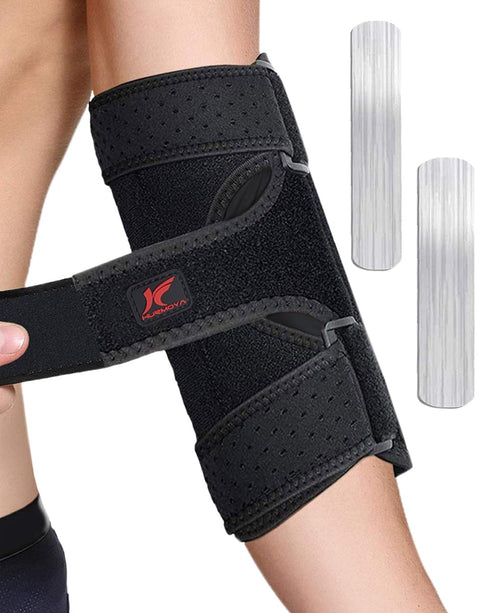 Comfortable Elbow Brace for Night Sleep, Ulnar Nerve Entrapment & Cubital Tunnel Syndrome with Compression Sleeve