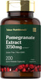 Pomegranate Extract, 200 Capsules, 3750 mg, Non-GMO, Gluten Free Supplement
