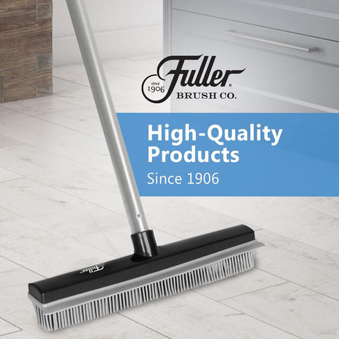 Fuller Brush Rubber Broom Head for Carpets, Floors, Stairs, Upholstery - Electrostatic Action Removes Pet Hair and Dirt
