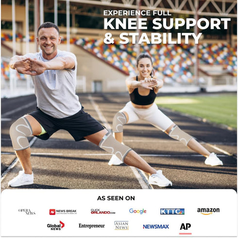 Modvel Compression Knee Brace - 2 Pack Knee Brace for Women & Men, Support Compression Sleeve for Knee Pain Relief