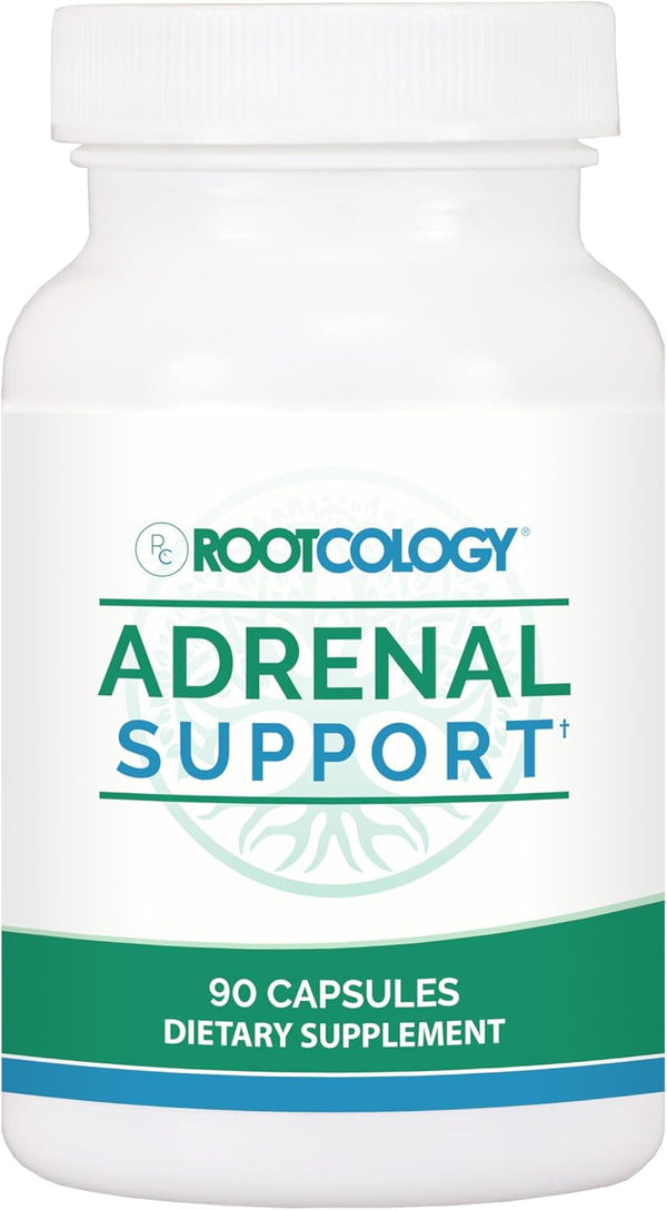 Adrenal Support - Rootcology Adaptogenic Herbal Formula with Vitamin B6, Licorice & N-Acetyl-L-Tyrosine (90 capsules)