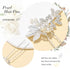 Heread Pearl Bride Wedding Hair Pins, Silver Leaf Bridal Hair Accessories for Women and Girls (Pack of 3)