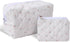 LYDZTION 2Pcs Cute Quilted Makeup Bag for Women, Coquette Cherry Makeup Bag with Purse Pouch, Travel Essentials