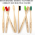 Virgin Forest Bamboo Toothbrush, Biodegradable Eco-Friendly Natural Wooden Toothbrushes, Vegan Organic Bamboo Charcoal,