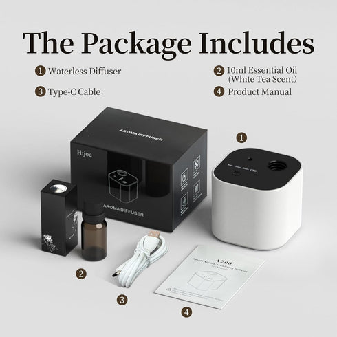 Operated,3 10ml Waterless Essential Oil Diffuser,Portable Scent Diffuser with Battery Mist Modes,Fast Charging,Mini