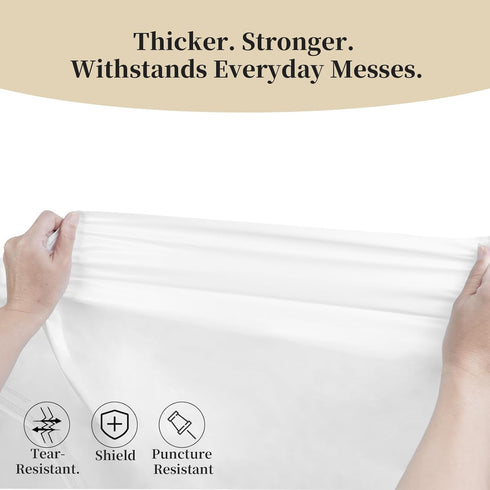 KASATODAY 80L 100ct (21 100 count) Drawstring Trash Bags, Extra Large Kitchen Garbage Bags, Extra Strong Leak-Proof