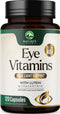 Eye Vitamin & Mineral Supplement with Lutein, Zeaxanthin, Bilberry & Zinc, 120 Capsules for Vision Health