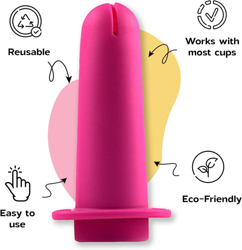 Set SHORDY Applicator Tool for Menstrual Cups for Easy Insertion with Lube Gel, Reusable Period Cup Applicator Copa