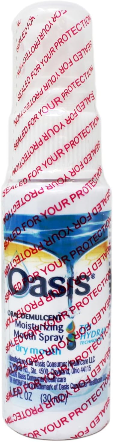 Oasis 1 OZ 2 Pack Moisturizing Mouth Spray for a Dry Mouth, Mild Mint Flavor, FL