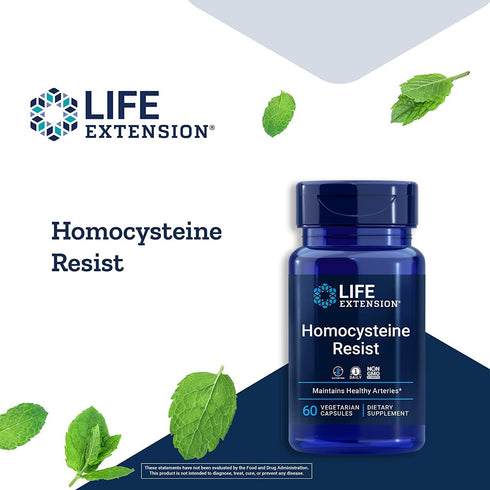 Life Extension Homocysteine Resist, 60 Vegetarian Capsules, Vitamin B2, B6 & B12