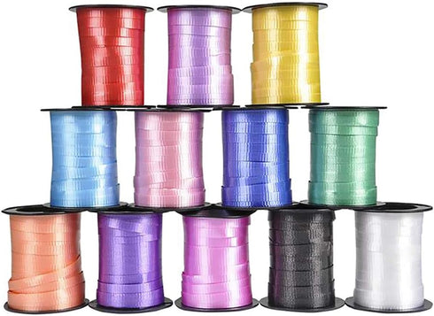 The Dreidel Company Curling Ribbon, 500 Yards (12-Pack Variety - 60' Ft Each) by The Dreidel Company