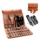 Nail Clipper Set - 16 Pieces Stainless Steel Manicure Kit for Men, Pedicure Kit with Brown Leather Case