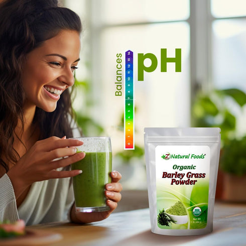 Organic Barley Grass Powder, Antioxidant-Rich Energy Booster, 100% Natural Superfood, Vegan, Gluten Free, Non-GMO, 1 Lb