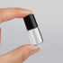Wresty 25 Pcs Clear Glass Mini Roll On Bottles, Empty Essential Oil Roller Ball Bottles with Black Cap (2ml)