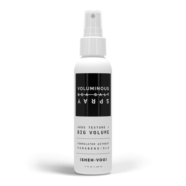 Sea Salt Spray, (SHEH•VOO), Voluminous Texturizing Spray, UV + Heat Protection, Paraben & SLS Free (4 fl oz)
