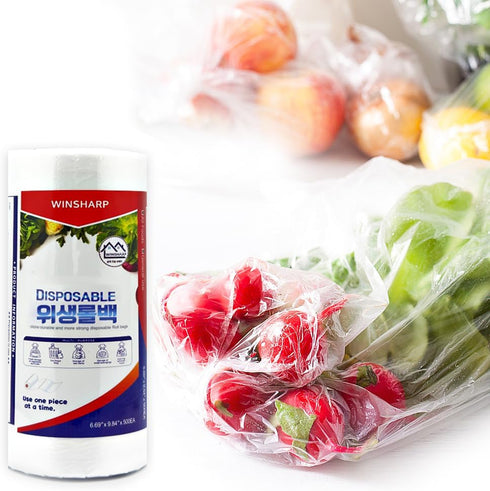Food Storage Roll Bags, Disposable Plastic Bags, Mini Plastic Bags, Roll Plastic Bags, 500 PCS Small (6.69 x 9.84 inch)