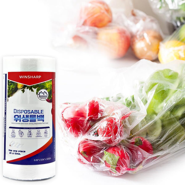 Food Storage Roll Bags, Disposable Plastic Bags, Mini Plastic Bags, Roll Plastic Bags, 500 PCS Small (6.69 x 9.84 inch)
