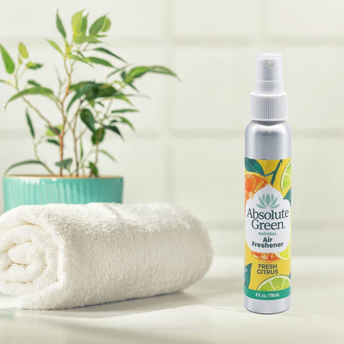100% Natural Non-Toxic Air Freshener Room Spray, Plant-based, Safe for Home, Food, Kids & Pets, Fresh Citrus