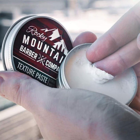 Rocky Mountain Barber Company Hair Paste for Men - Pliable Light-Firm Hold Hair Styling Paste, 2 oz, Shine-Free Matte