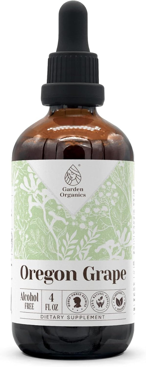 Oregon Grape Alcohol-Free Natural Tincture Extract, Immune System Booster, 100% Liquid Drops (4 fl oz)
