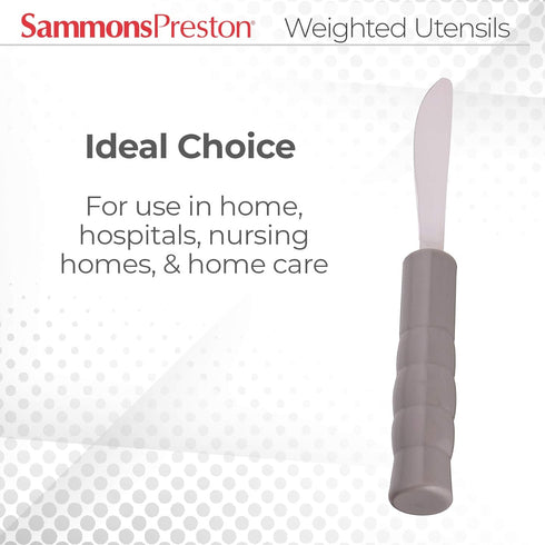 Sammons Preston Weighted Knife with Serrations, 8 oz. Additional Weight, 1" Diameter Handle, 4.5" Long